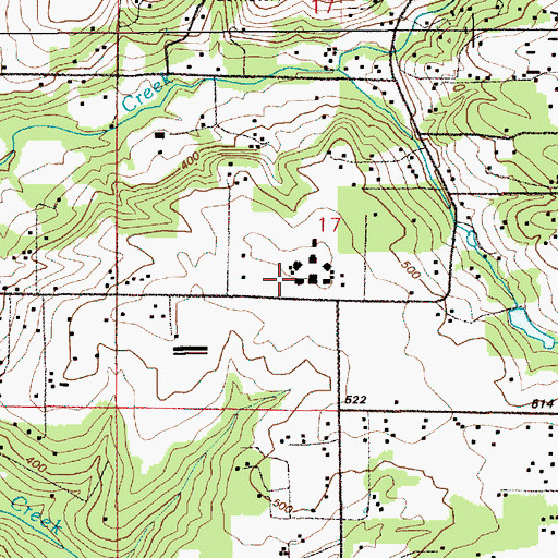 Topographic Map of Hockinson Heights Intermediate School, WA
