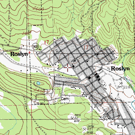 Topographic Map of Walter Strom Middle School, WA