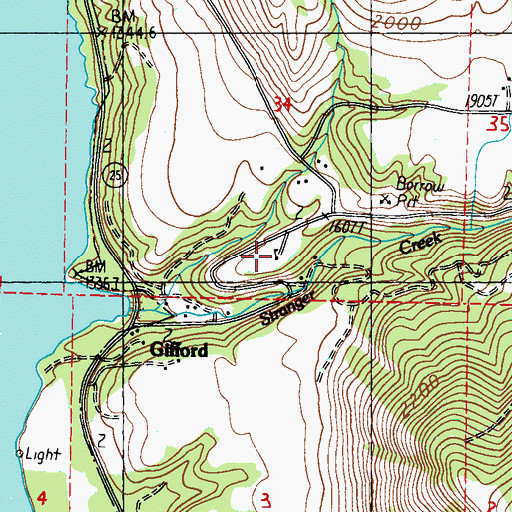 Topographic Map of Evergreen Elementary School, WA