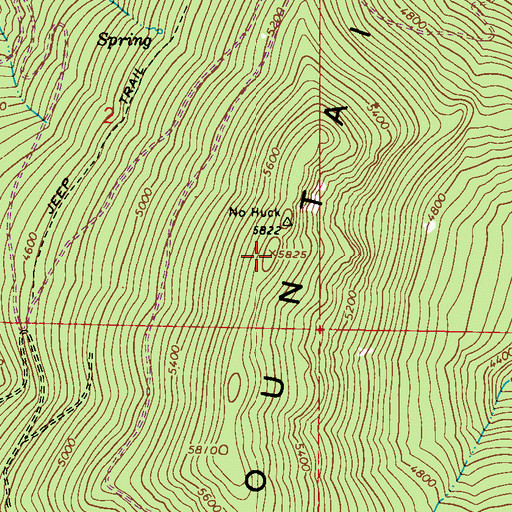 Topographic Map of Huckleberry Mountain, WA