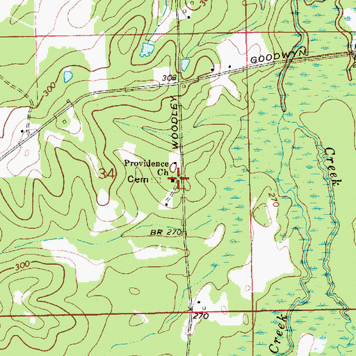 Topographic Map of Providence Church, AL