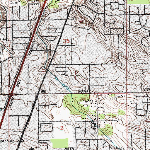 Topographic Map of Sarah J Anderson Elementary School, WA