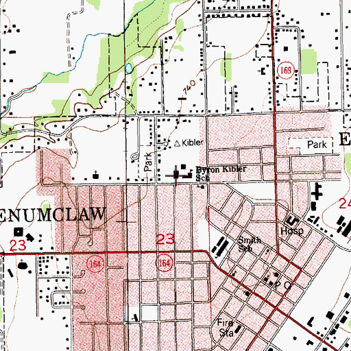 Topographic Map of Byron Kibler Elementary School, WA