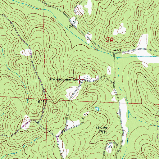 Topographic Map of Providence Methodist Church, AL