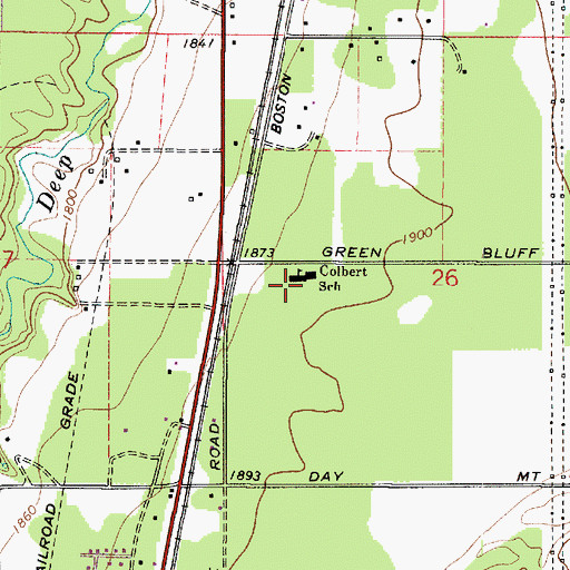 Topographic Map of Colbert Elementary School, WA