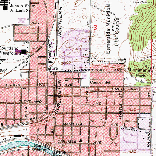 Topographic Map of Cooper Elementary School, WA
