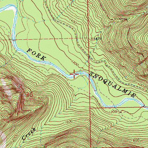 Topographic Map of Cripple Creek, WA