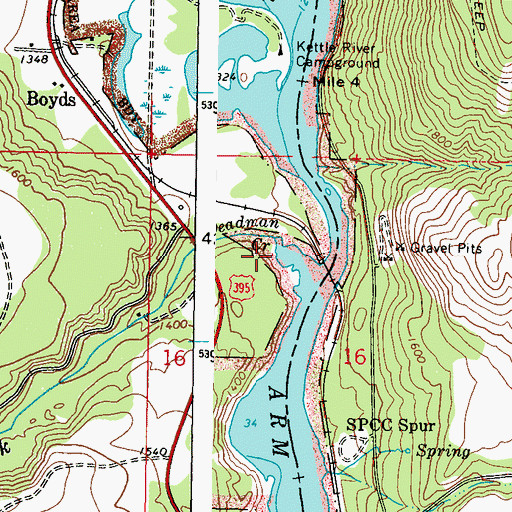 Topographic Map of Deadman Creek, WA