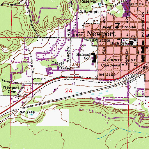 Topographic Map of Stratton Elementary School, WA