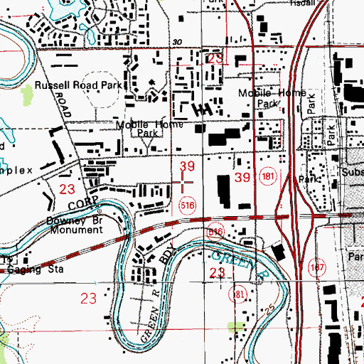 Topographic Map of Kent Elementary School, WA
