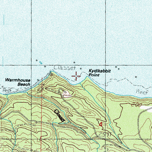 Topographic Map of Kydikabbit Point, WA