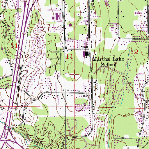 Topographic Map of Martha Lake Elementary School, WA