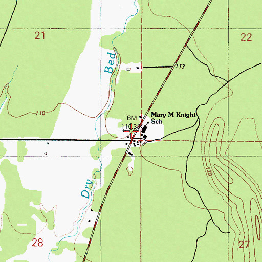 Topographic Map of Mary M Knight Elementary School, WA
