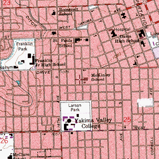 Topographic Map of McKinley Elementary School, WA