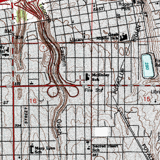 Topographic Map of McKinley Elementary School, WA