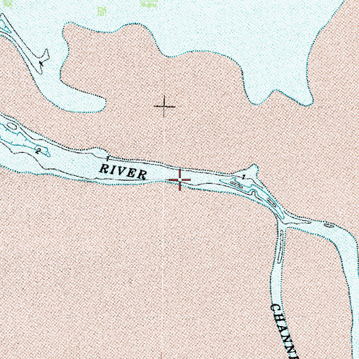 Topographic Map of Nemah River Channel, WA