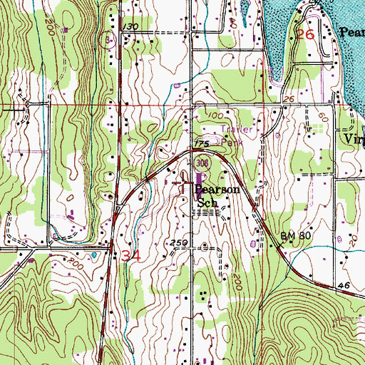 Topographic Map of Hilder Pearson Elementary School, WA