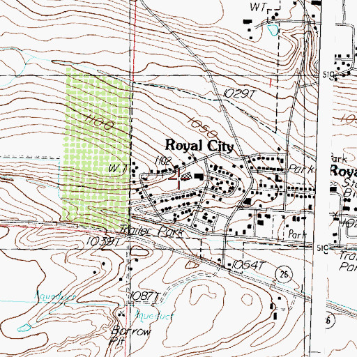 Topographic Map of Red Rock Elementary School, WA
