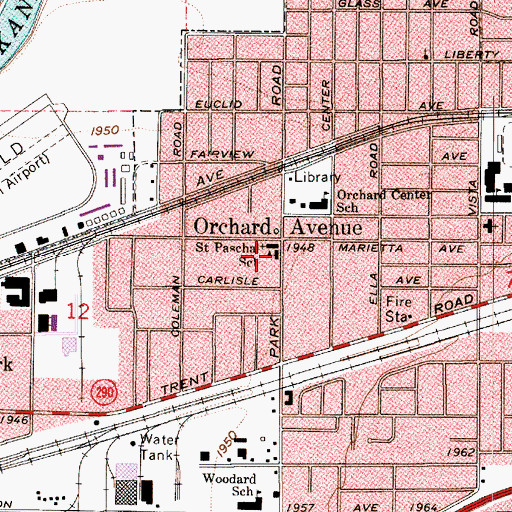 Topographic Map of Saint Paschal Catholic School and Educare, WA