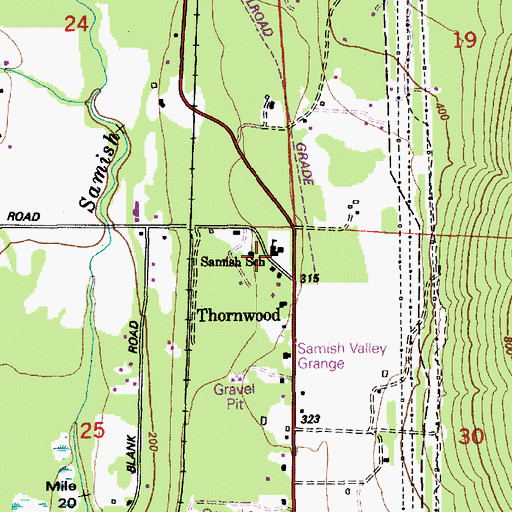Topographic Map of Samish Elementary School, WA
