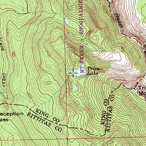 Topographic Map of Trico Lake, WA