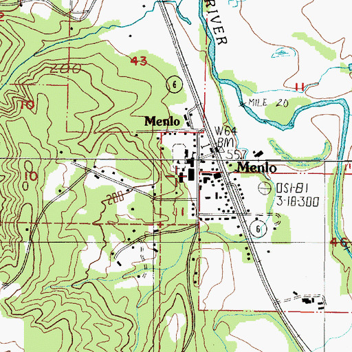 Topographic Map of Willapa Valley Middle - High School, WA
