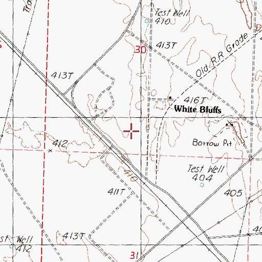 Topographic Map of White Bluffs, WA