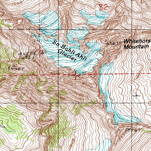 Topographic Map of Whitehorse Mountain, WA