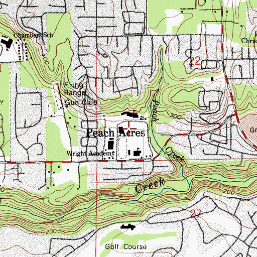 Topographic Map of Charles Wright Academy, WA