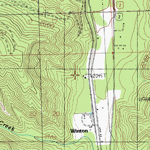 Topographic Map of Winton Elementary School, WA