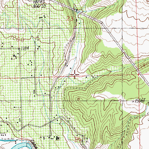 Topographic Map of High Line Canal, WA