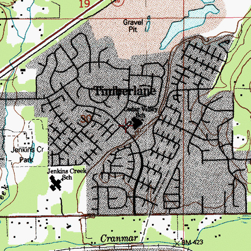 Topographic Map of Cedar Valley Elementary School, WA