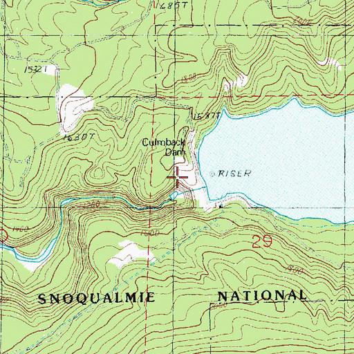 Topographic Map of Culmback Dam, WA