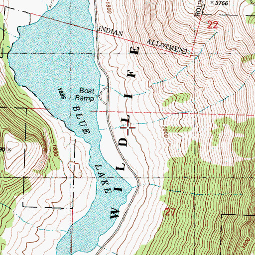 Topographic Map of Sinlahekin State Wildlife Recreation Area, WA