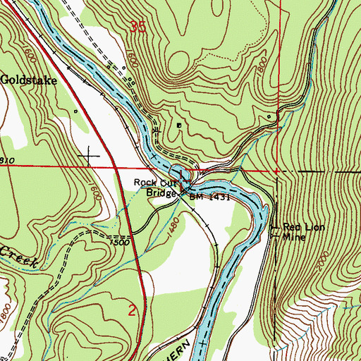 Topographic Map of Rock Cut, WA
