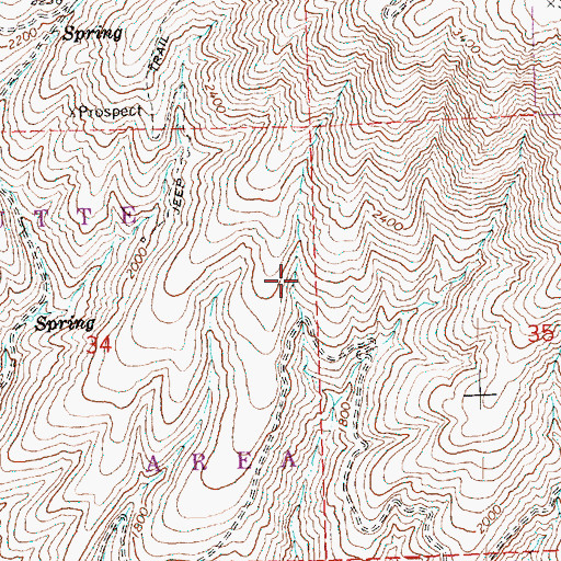 Topographic Map of Chelan Butte State Wildlife Area, WA