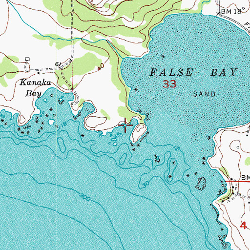 Topographic Map of Enterprise Bay, WA