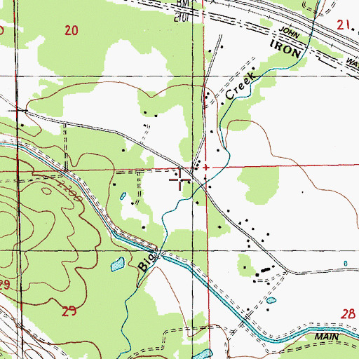 Topographic Map of Lavender, WA
