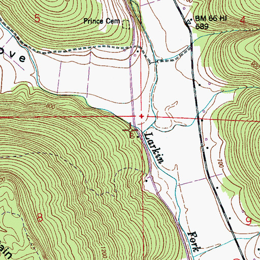 Topographic Map of Reid Cove, AL