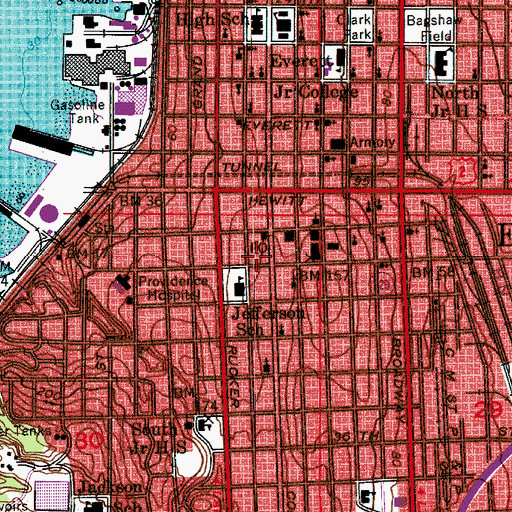 Topographic Map of Culmback Building, WA