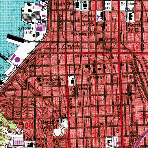 Topographic Map of Interurban Depot, WA