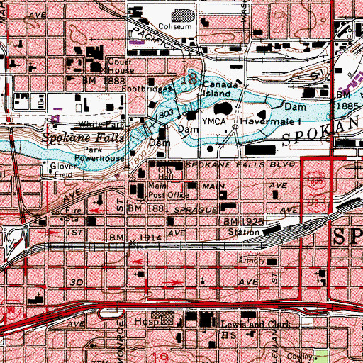 Topographic Map of Fernwell Building, WA