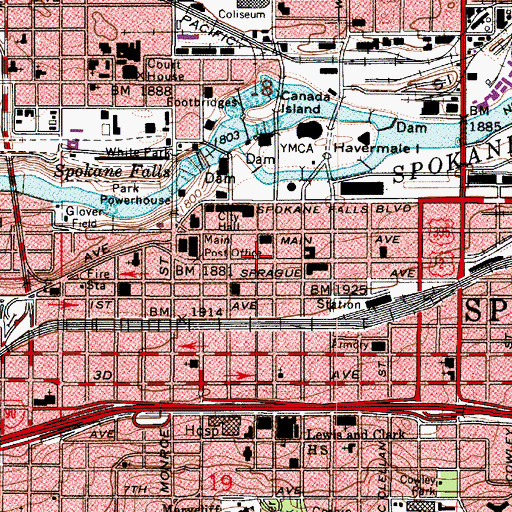Topographic Map of Hutton Building, WA