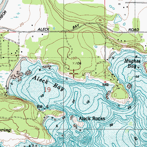 Topographic Map of Cranberry Marsh, WA