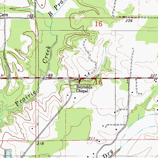 Topographic Map of Reynolds Chapel African Methodist Episcopal Church, AL