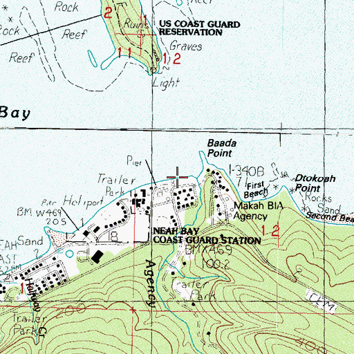 Topographic Map of Oleho River (historical), WA