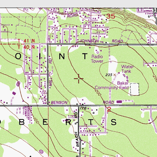 Topographic Map of Point Roberts Military Reservation (historical), WA