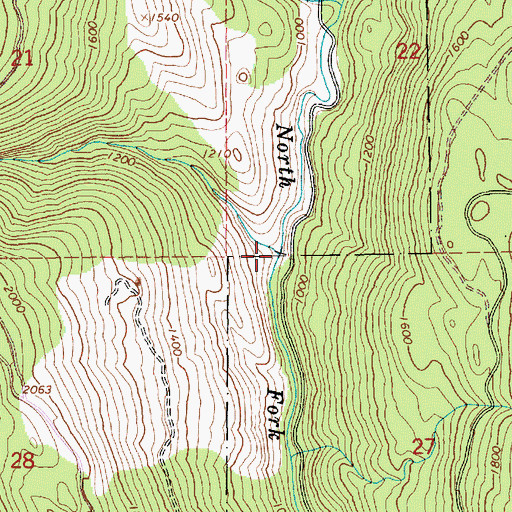 Topographic Map of South Branch North Fork Stillaguamish River, WA