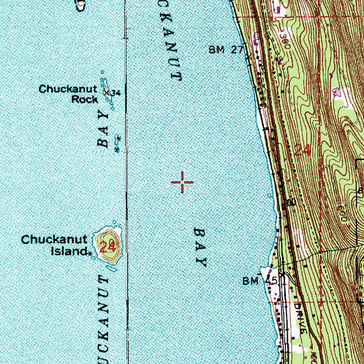 Topographic Map of Chuckanut Bay, WA