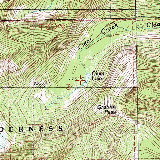 Topographic Map of Clear Lake, WA
